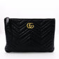 GUCCI GG Marmont Clutch Bag, Leather, Black, GG Logo, Gold Hardware, Comes with Box and Pouch