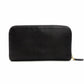 PRADA Long Wallet Saffiano Leather Black Leather Wallet Gold Hardware R801987