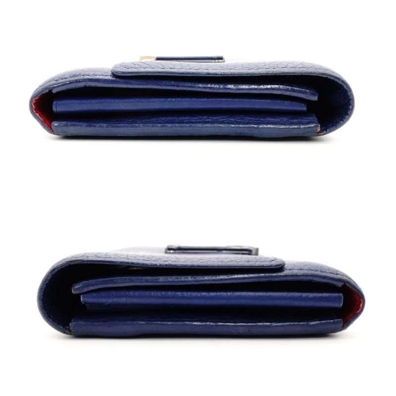 LOUIS VUITTON Taurillon Capucines Long Wallet Navy Blue Leather LV Logo Silver Hardware R801902