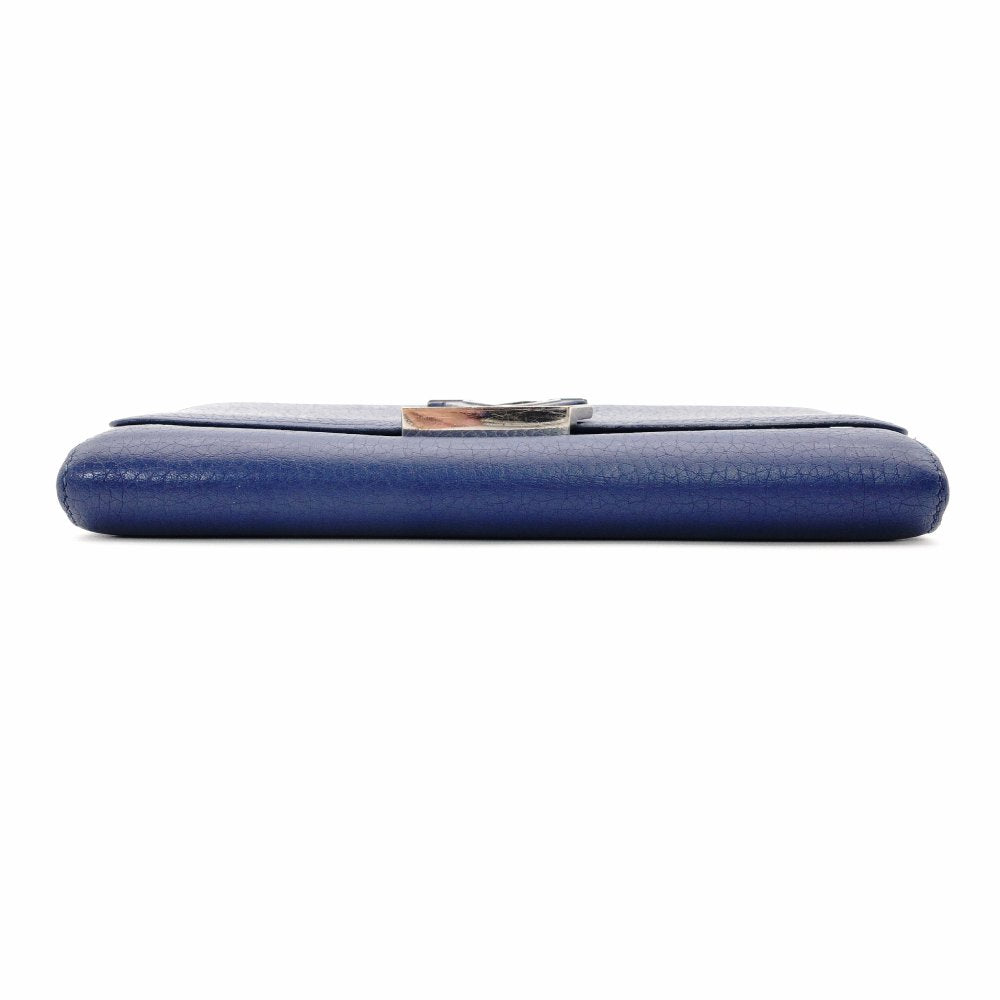 LOUIS VUITTON Taurillon Capucines Long Wallet Navy Blue Leather LV Logo Silver Hardware R801902