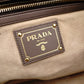 PRADA BN2103 Tote Bag, Leather, Grey, 2-way Shoulder Bag, Gold Hardware
