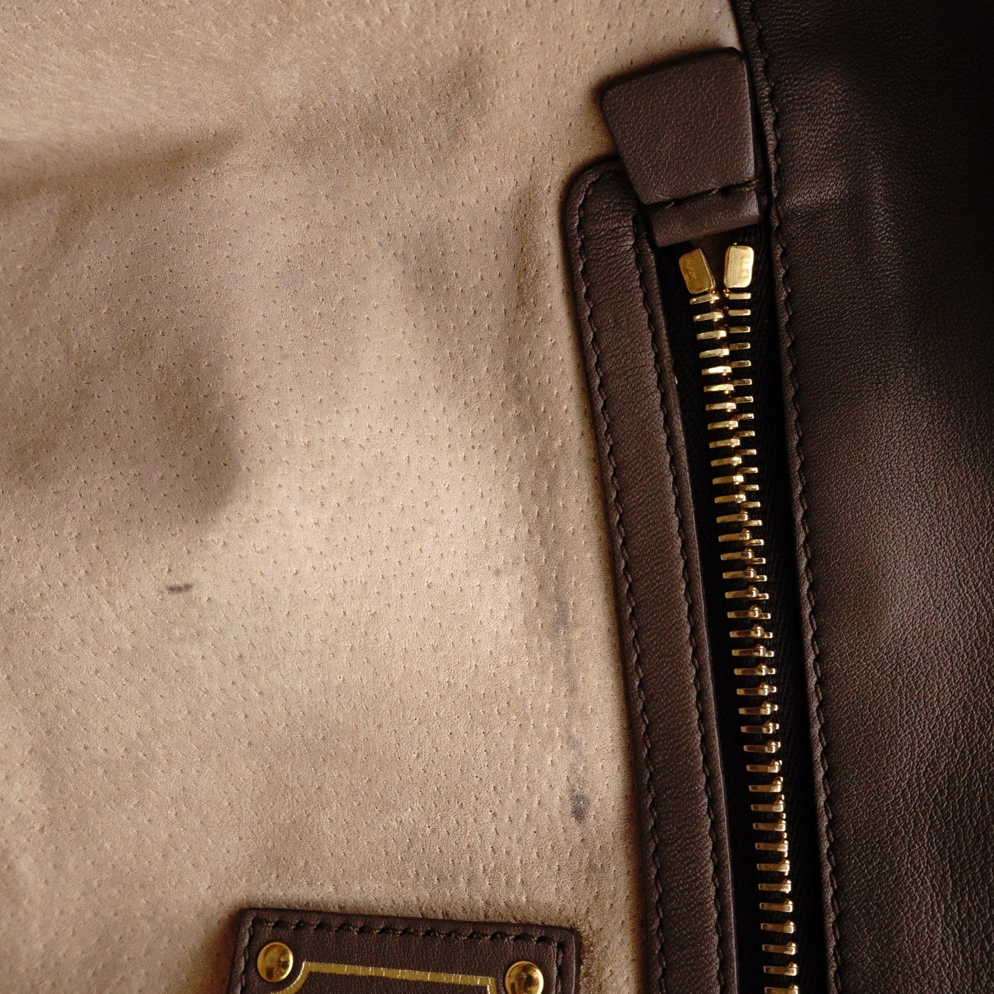 PRADA BN2103 Tote Bag, Leather, Grey, 2-way Shoulder Bag, Gold Hardware
