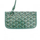 GOYARD Saint Louis PM Tote Bag, PVC and Leather, Green, with Pouch