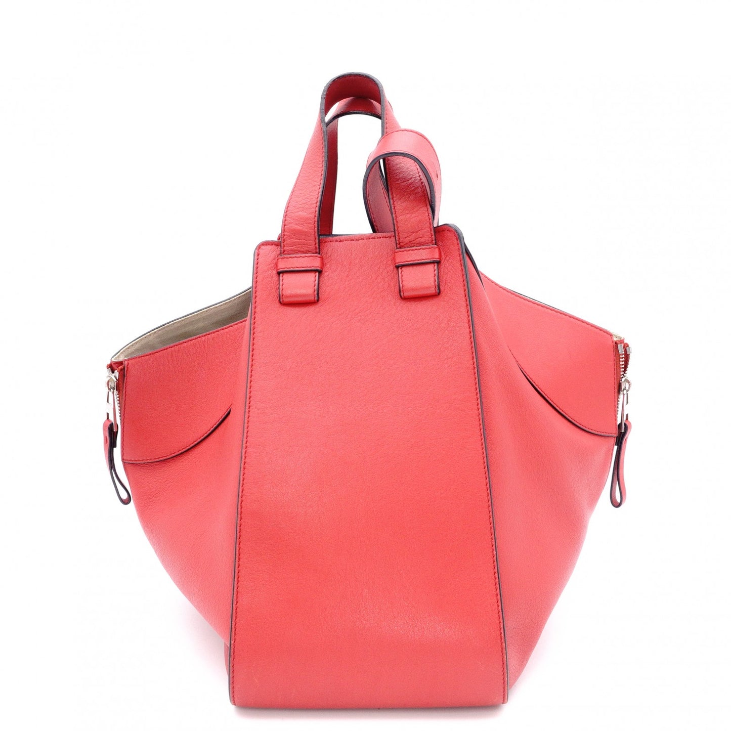 LOEWE Hammock Handbag, Medium, Leather, Red, 2-Way