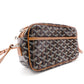 GOYARD Cup Vert Shoulder Bag, PVC/Leather, Black, Crossbody