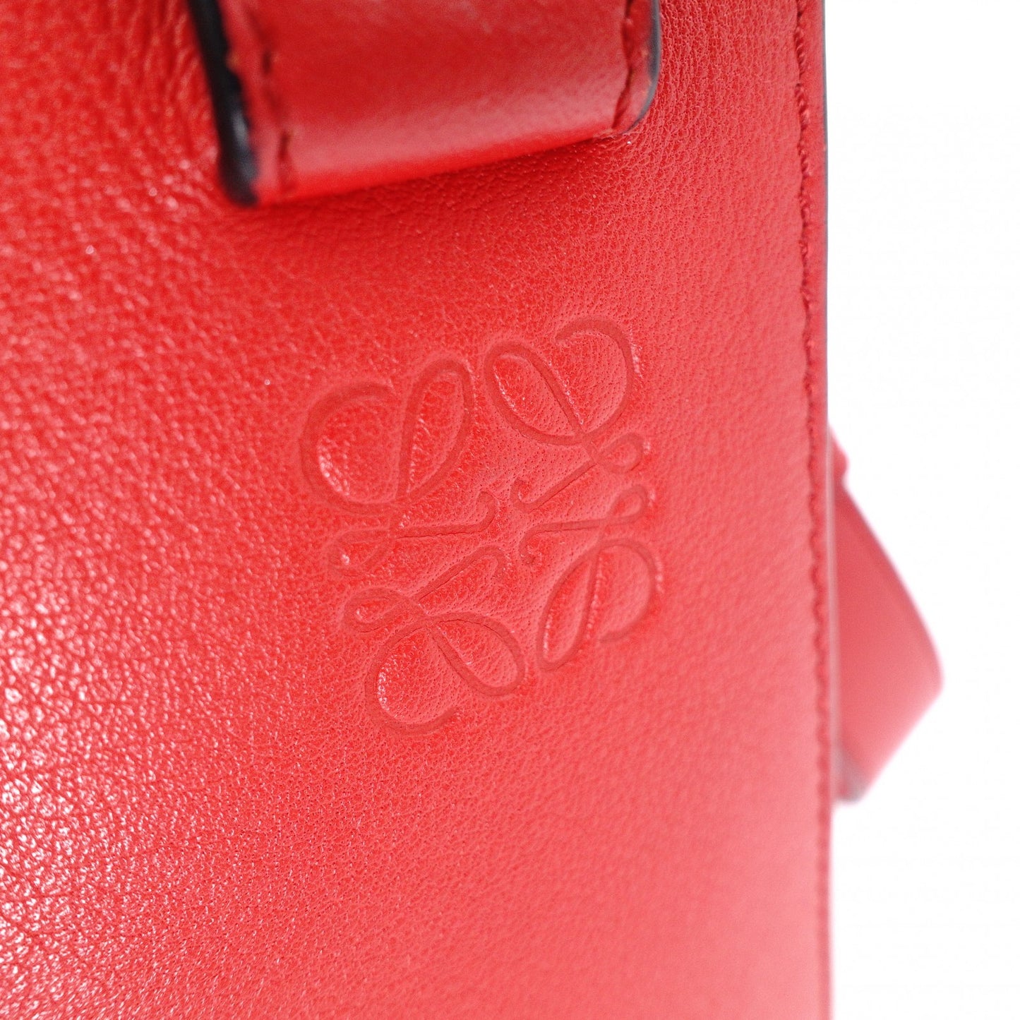 LOEWE Hammock Handbag, Medium, Leather, Red, 2-Way