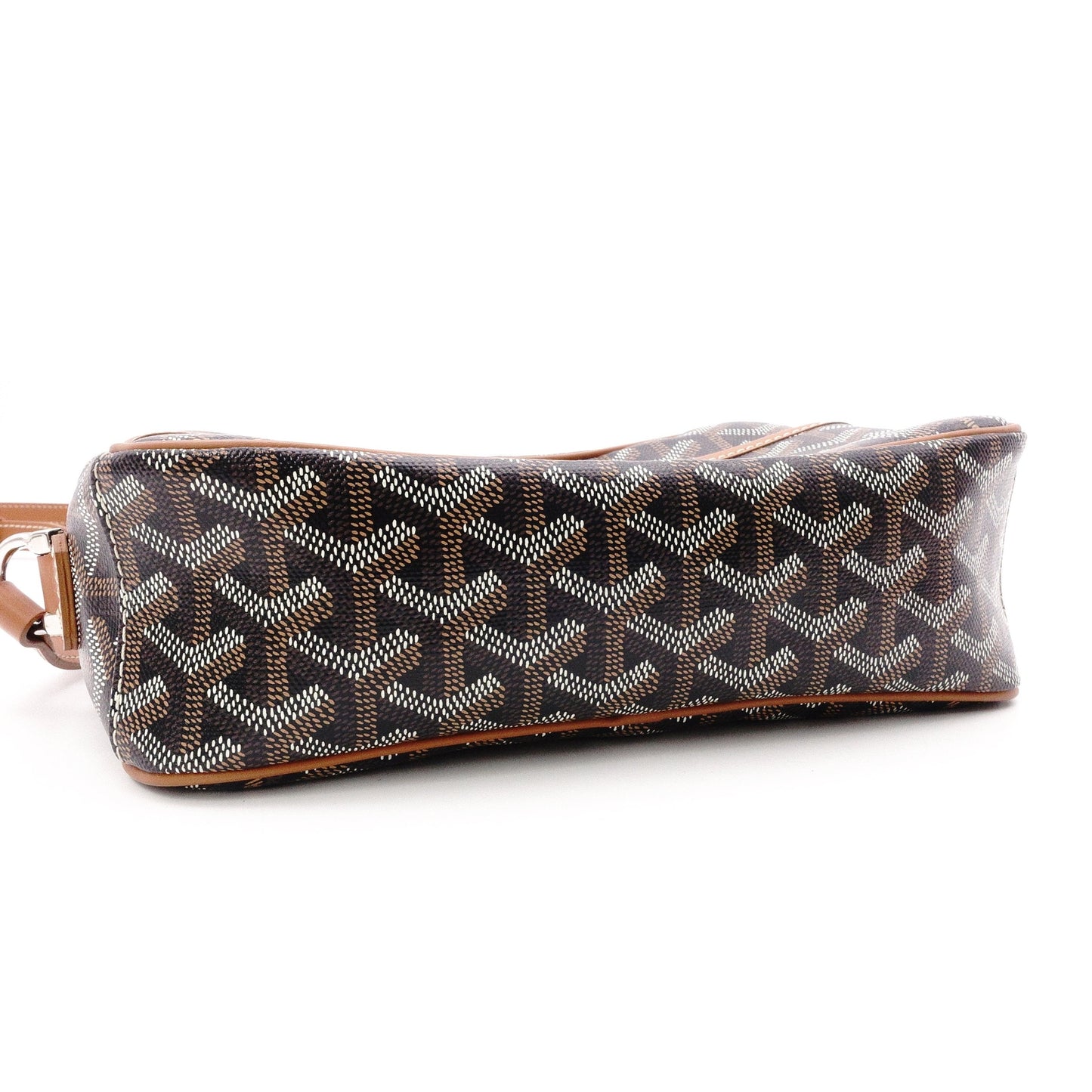 GOYARD Cup Vert Shoulder Bag, PVC/Leather, Black, Crossbody