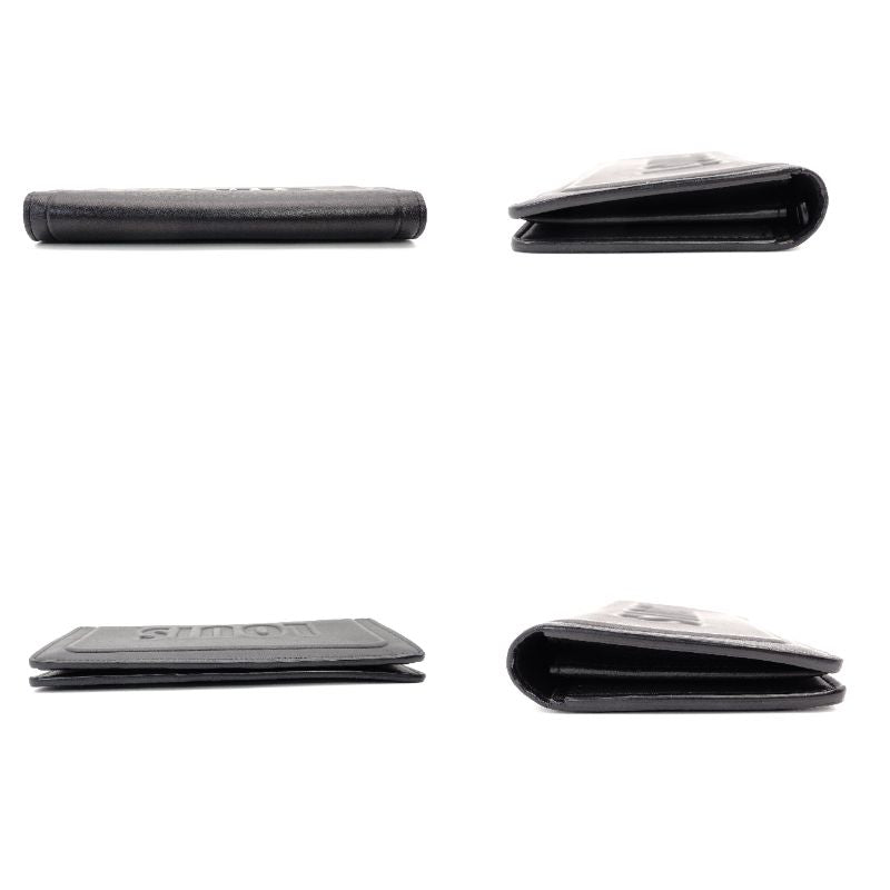 LOUIS VUITTON Portefeuille Braza Black Leather Black Long Wallet Logo Men's R8020020