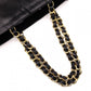 CHANEL Lambskin Chain Tote Bag with Coco Logo, Leather Shoulder Bag, Black, Vintage, Gold Hardware