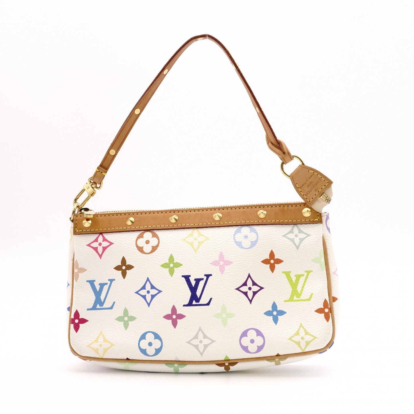 Louis Vuitton Pochette Accessoires Monogram Multicolore Shoulder Bag, White
