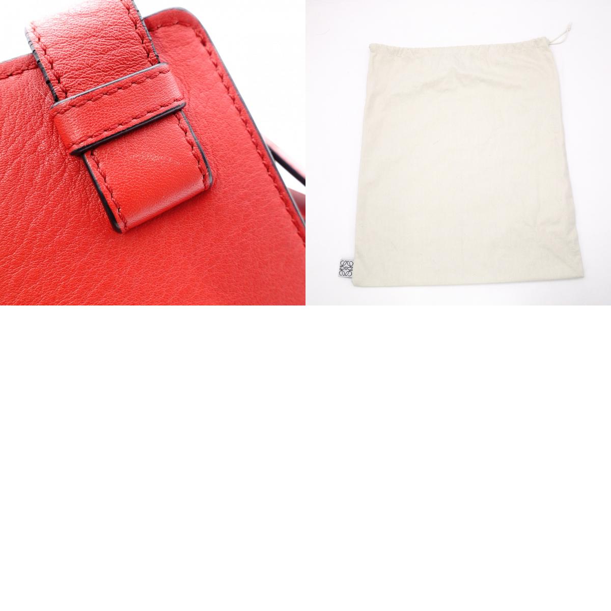 LOEWE Hammock Handbag, Medium, Leather, Red, 2-Way