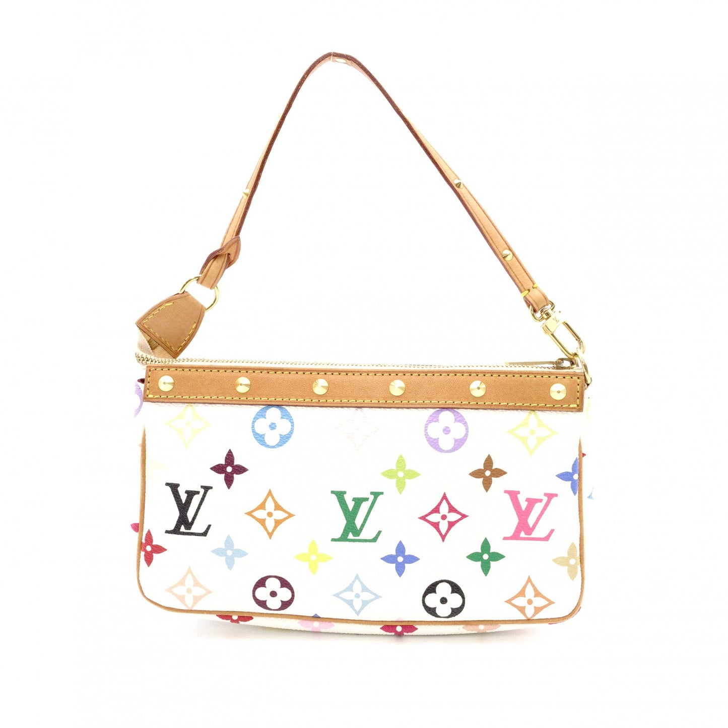 Louis Vuitton Pochette Accessoires Monogram Multicolore Shoulder Bag, White