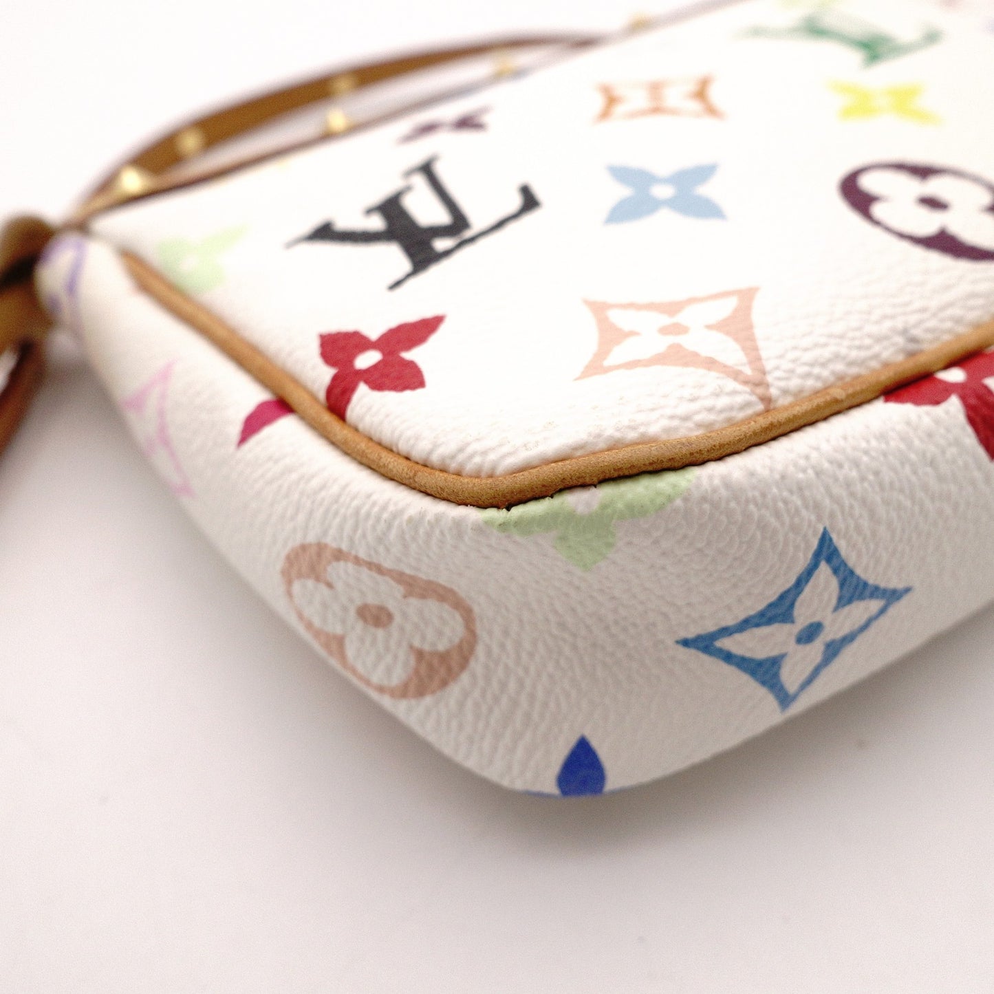 Louis Vuitton Pochette Accessoires Monogram Multicolore Shoulder Bag, White