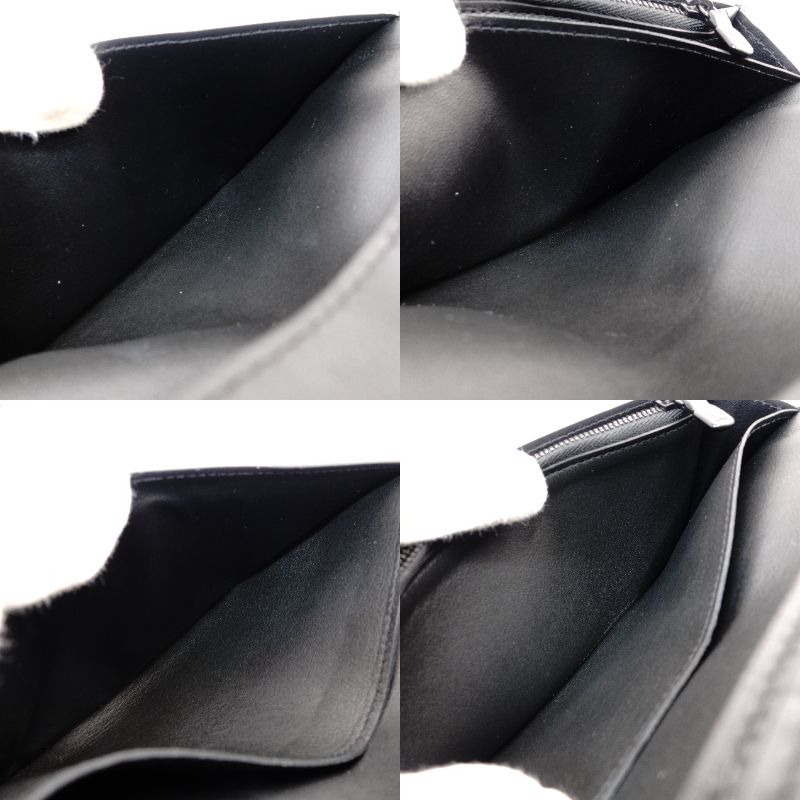 LOUIS VUITTON Portefeuille Braza Black Leather Black Long Wallet Logo Men's R8020020