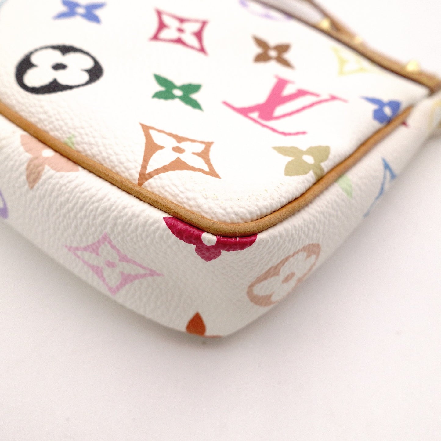 Louis Vuitton Pochette Accessoires Monogram Multicolore Shoulder Bag, White
