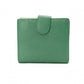 GUCCI Interlocking Bifold Wallet, Leather, Green, Gold Hardware