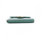GUCCI Interlocking Bifold Wallet, Leather, Green, Gold Hardware
