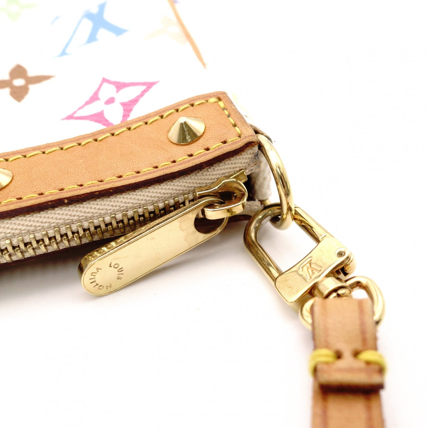 Louis Vuitton Pochette Accessoires Monogram Multicolore Shoulder Bag, White