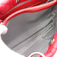 Christian Dior Lady Dior Soft Handbag, Leather, Red, Silver Hardware, CD Charm, Logo