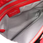 Christian Dior Lady Dior Soft Handbag, Leather, Red, Silver Hardware, CD Charm, Logo