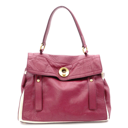 Yves Saint Laurent Muse To Handbag, Leather, Bordeaux, Gold Hardware, Vintage