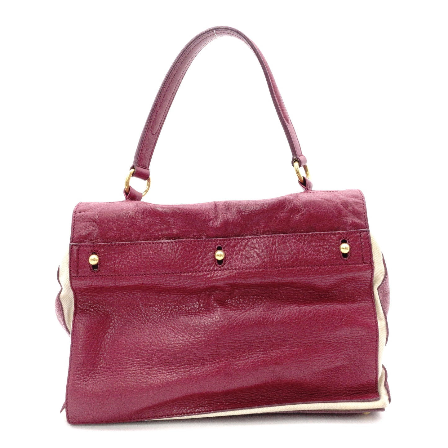 Yves Saint Laurent Muse To Handbag, Leather, Bordeaux, Gold Hardware, Vintage