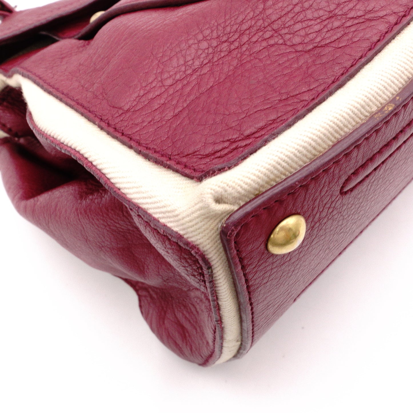 Yves Saint Laurent Muse To Handbag, Leather, Bordeaux, Gold Hardware, Vintage
