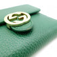 GUCCI Interlocking Bifold Wallet, Leather, Green, Gold Hardware