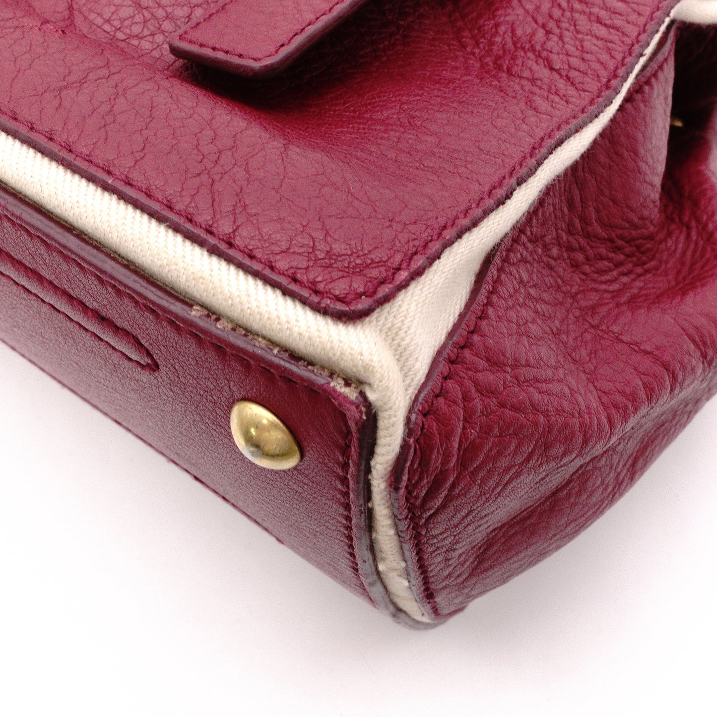 Yves Saint Laurent Muse To Handbag, Leather, Bordeaux, Gold Hardware, Vintage