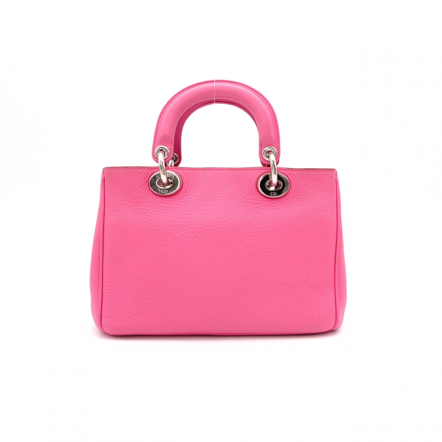 Christian Dior Diorissimo Handbag, Leather, Pink, 2-way, Silver Hardware