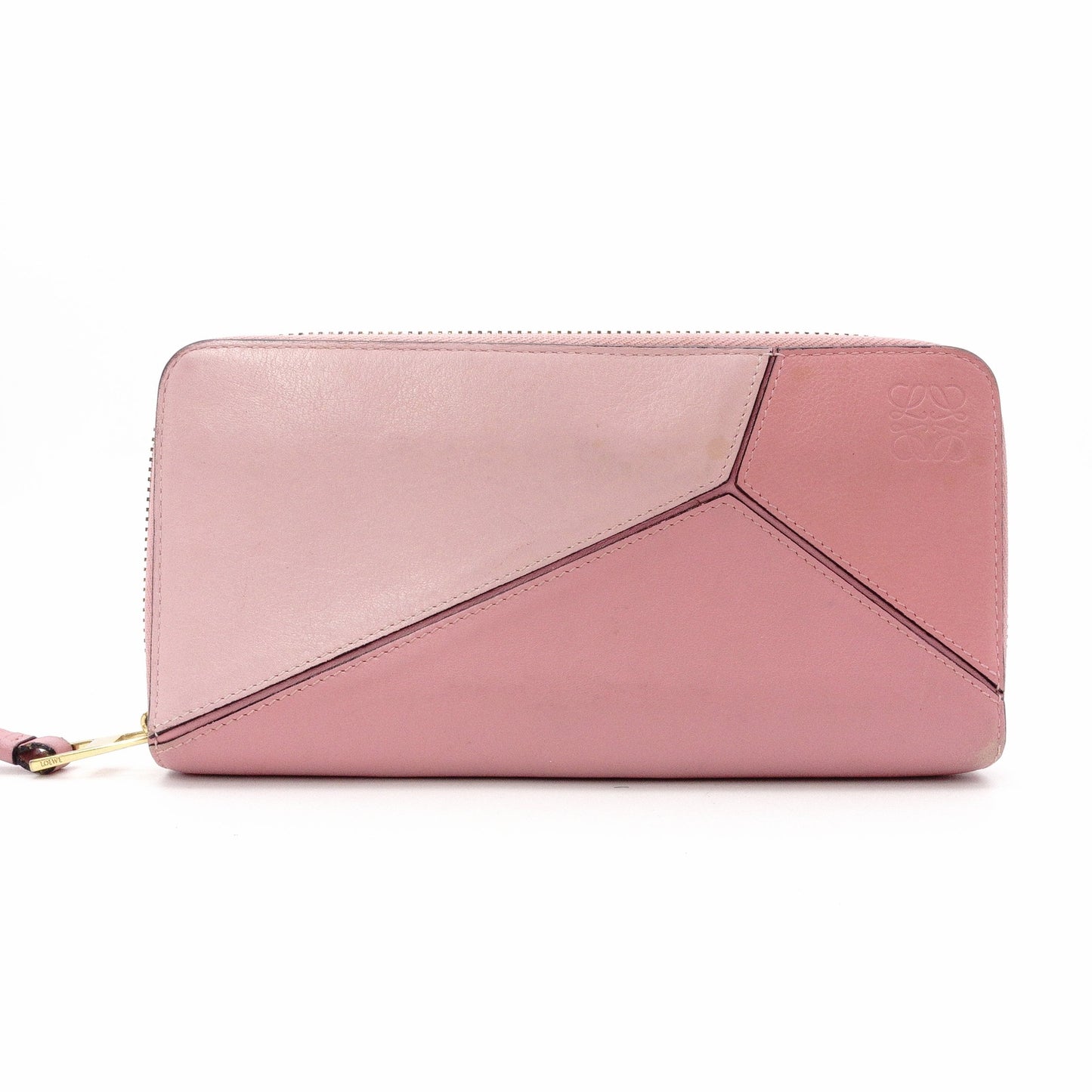 LOEWE Puzzle Long Wallet, Leather, Pink Tones, Logo, Women's Wallet