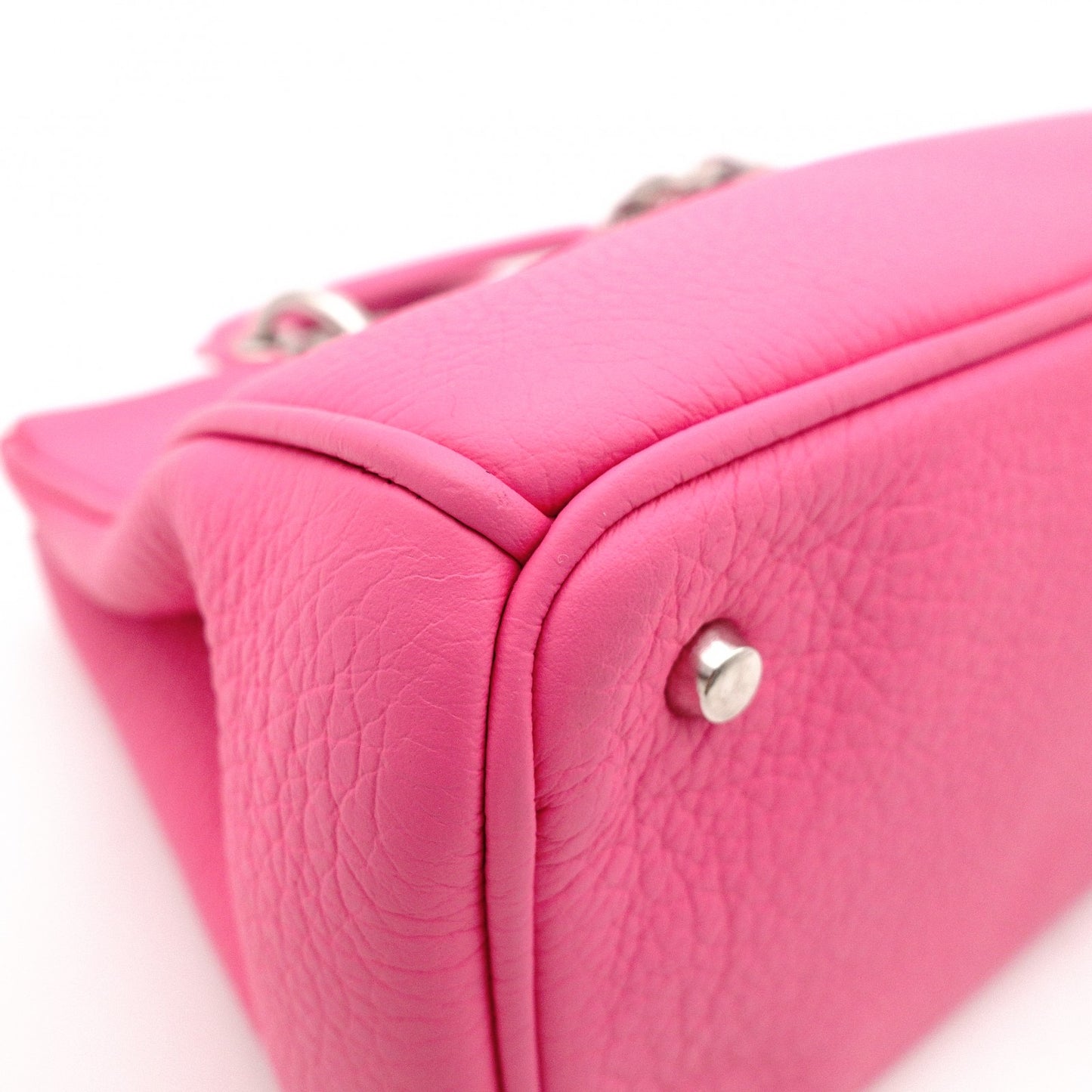Christian Dior Diorissimo Handbag, Leather, Pink, 2-way, Silver Hardware
