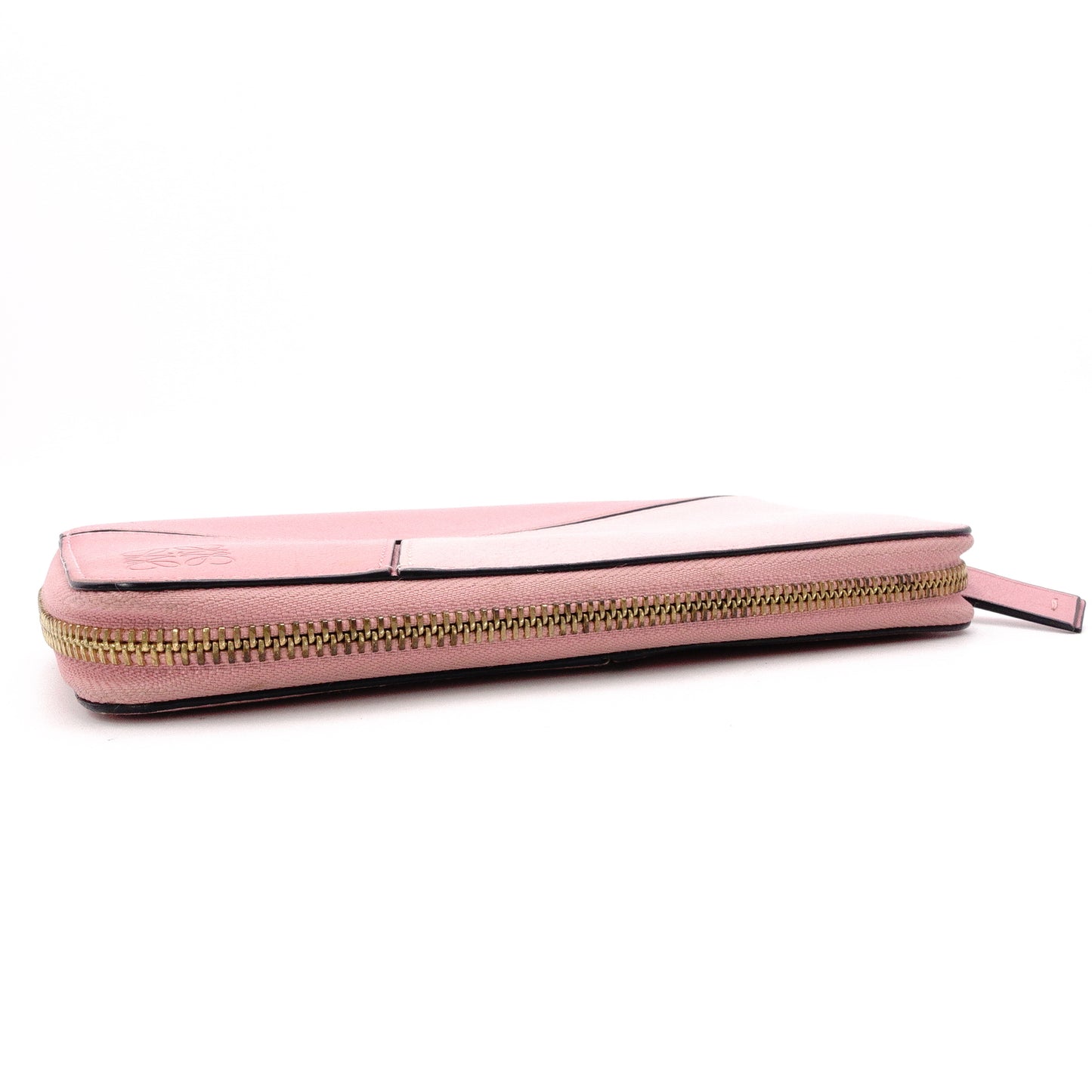 LOEWE Puzzle Long Wallet, Leather, Pink Tones, Logo, Women's Wallet