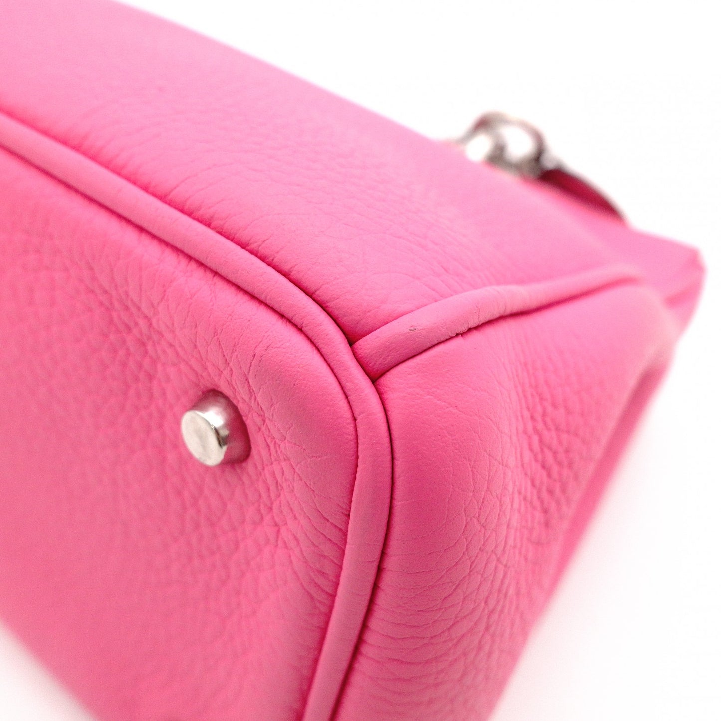 Christian Dior Diorissimo Handbag, Leather, Pink, 2-way, Silver Hardware