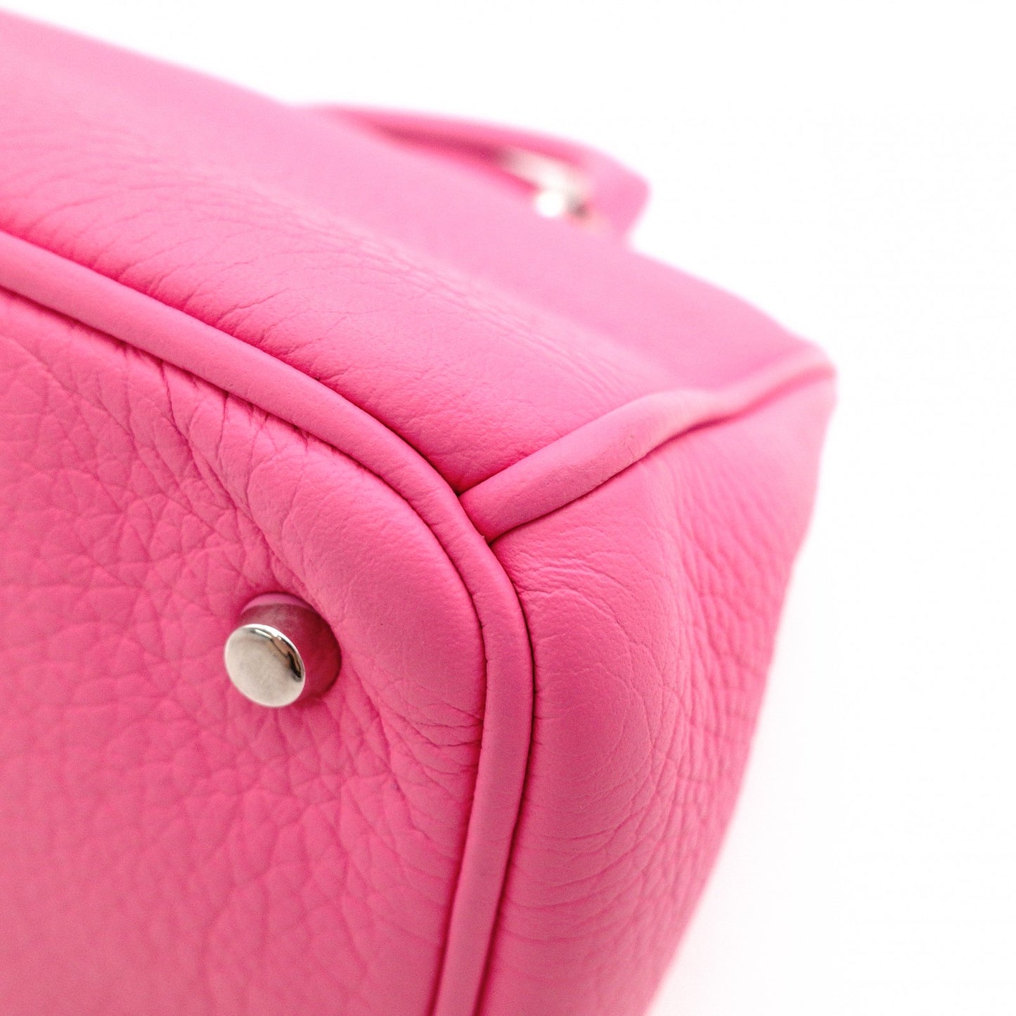 Christian Dior Diorissimo Handbag, Leather, Pink, 2-way, Silver Hardware