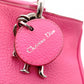 Christian Dior Diorissimo Handbag, Leather, Pink, 2-way, Silver Hardware