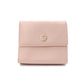 CHANEL Coco Logo Bifold Wallet, Leather, Pink, Women's, CC Logo, Gold Hardware
