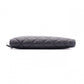 CHANEL Matelassé Long Wallet, Leather, Black, Silver Hardware