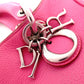 Christian Dior Diorissimo Handbag, Leather, Pink, 2-way, Silver Hardware