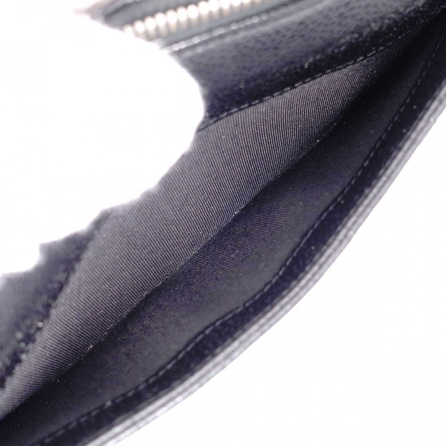 CHANEL Matelassé Long Wallet, Leather, Black, Silver Hardware