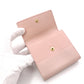 CHANEL Coco Logo Bifold Wallet, Leather, Pink, Women's, CC Logo, Gold Hardware