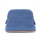 HERMES Bolide Pouch, Canvas, Blue, H Logo, Make-up Pouch