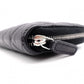 CHANEL Matelassé Long Wallet, Leather, Black, Silver Hardware