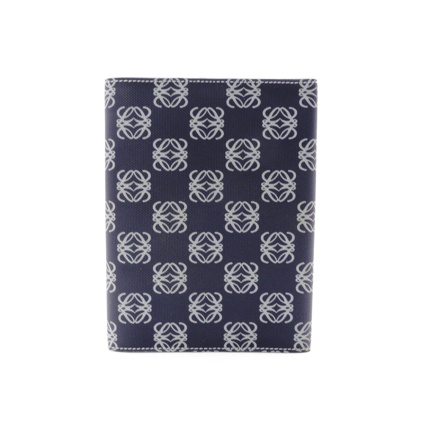 LOEWE Anagram Notebook Cover, PVC/Leather, Navy, Logo