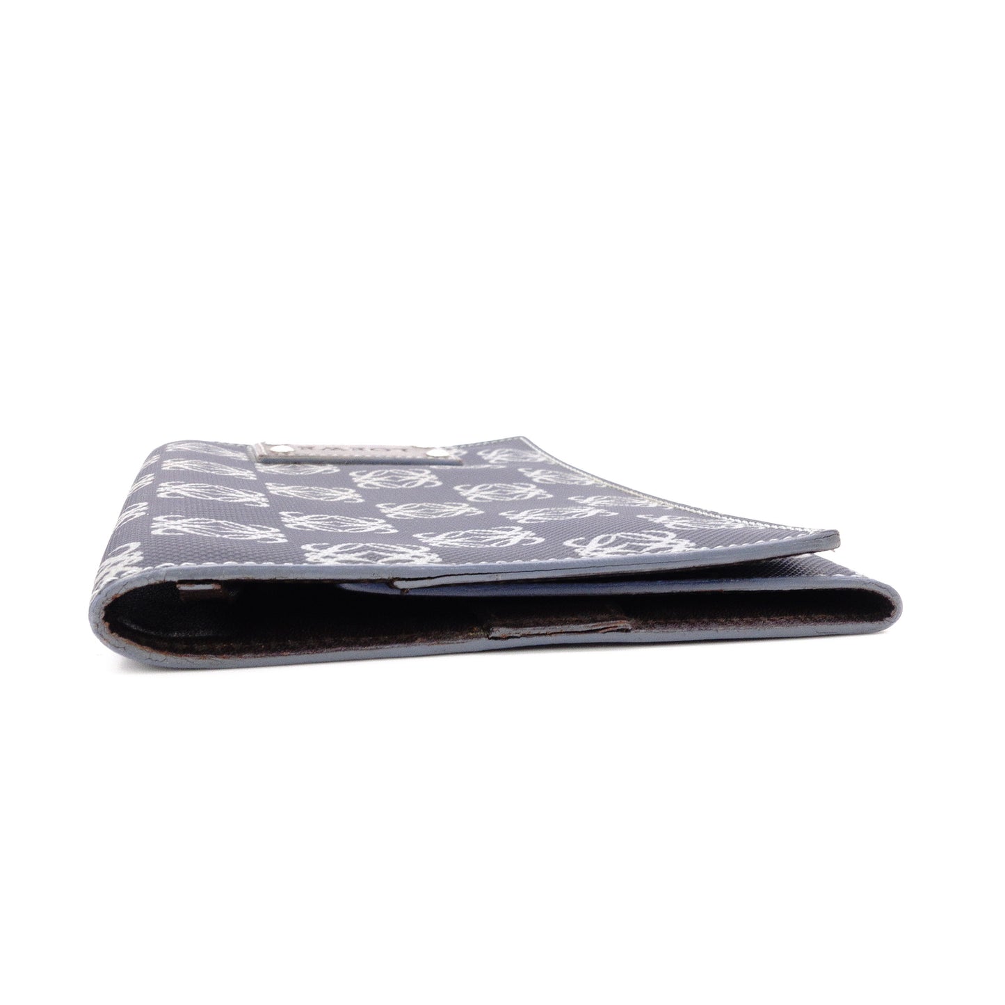 LOEWE Anagram Notebook Cover, PVC/Leather, Navy, Logo
