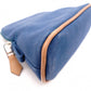 HERMES Bolide Pouch, Canvas, Blue, H Logo, Make-up Pouch