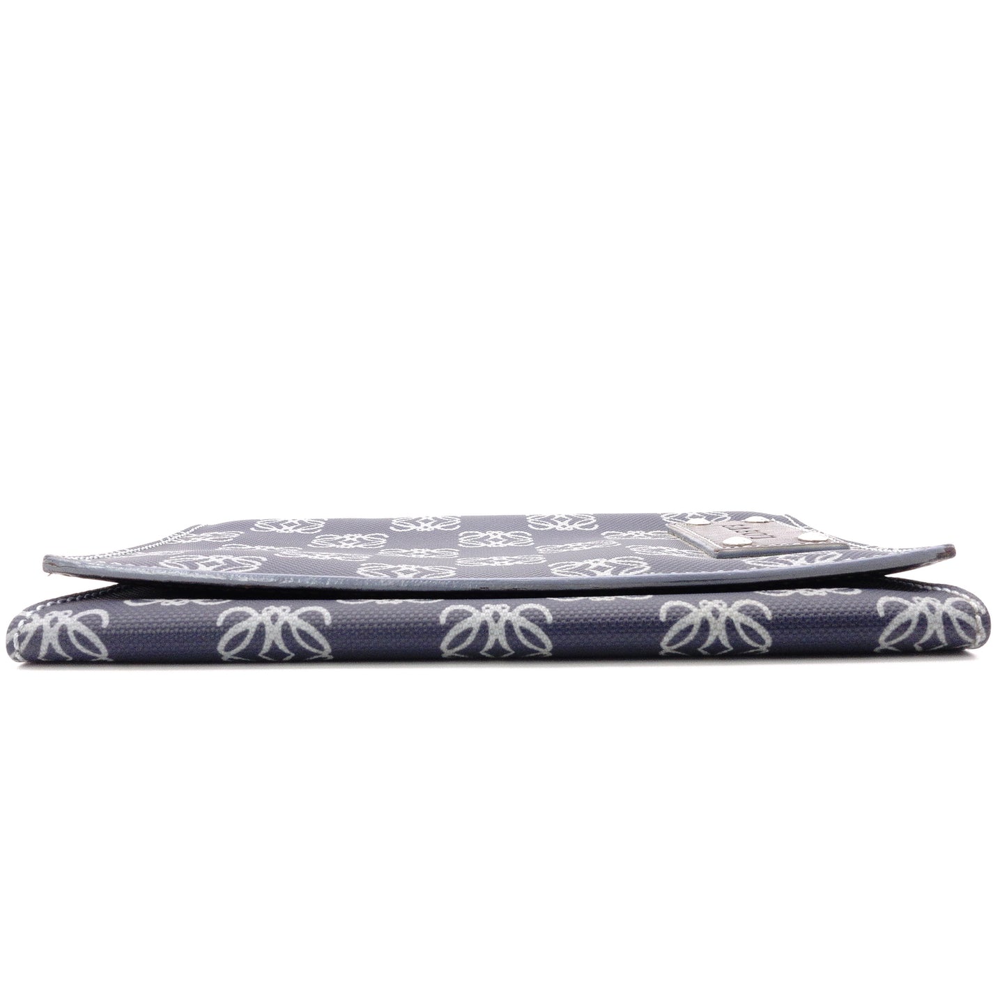 LOEWE Anagram Notebook Cover, PVC/Leather, Navy, Logo