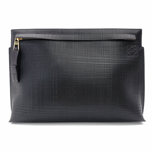 LOEWE Anagram Clutch Bag Black Leather Pouch Men's R8020278