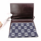 LOEWE Anagram Notebook Cover, PVC/Leather, Navy, Logo