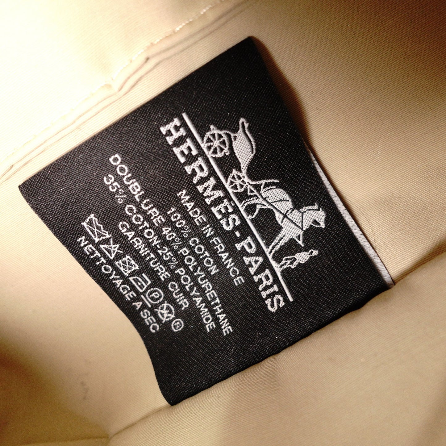 HERMES Bolide Pouch, Canvas, Blue, H Logo, Make-up Pouch